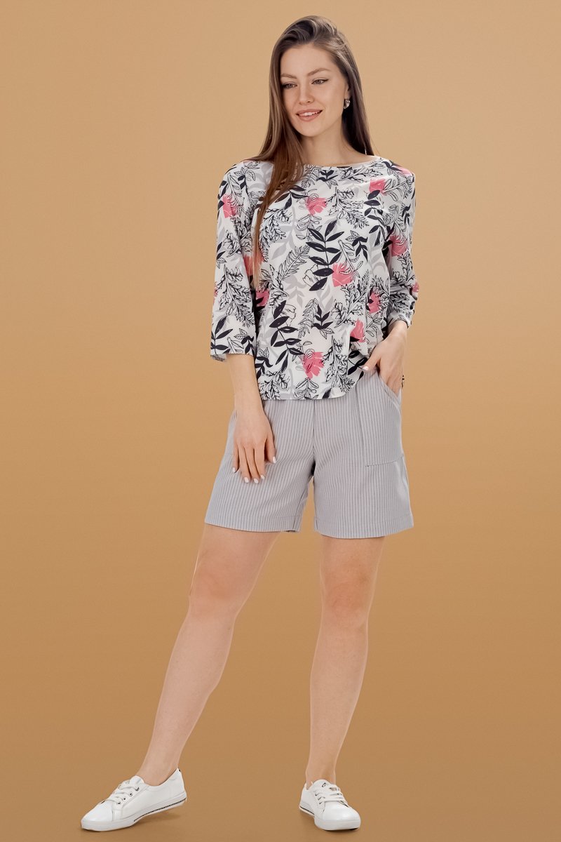 Шорты с эластичным поясом светло серые Шорты с эластичным поясом светло серые