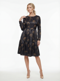 Платье ярусное черное