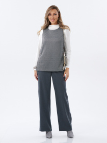 Жилет трикотажный на пуговицах серый Жилет трикотажный на пуговицах серый