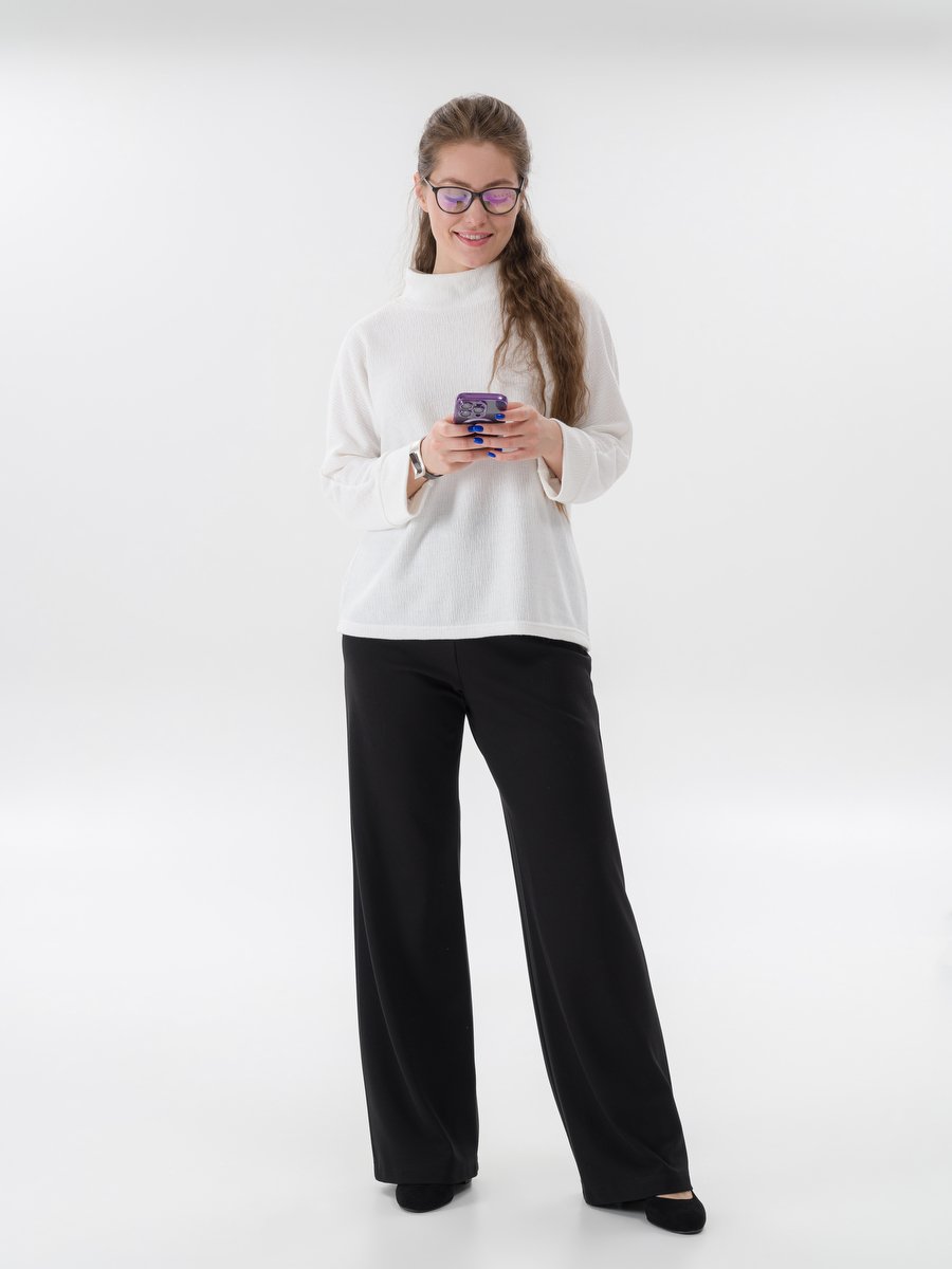 Брюки палаццо черные