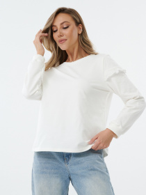 Свитшот с рюшей молочный  Свитшот с рюшей молочный