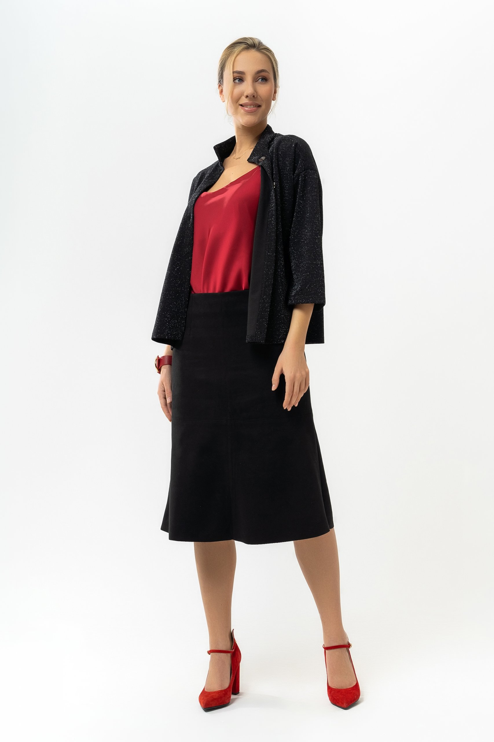 Юбка из замши черная Юбка из замши черная