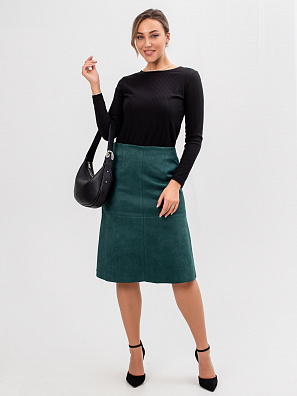 Юбка из замши зеленая Юбка из замши зеленая